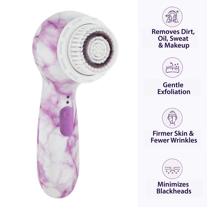 Facial Cleansing + Exfoliation Brush System with 3 speeds, Serum Infusion Head + Travel Case