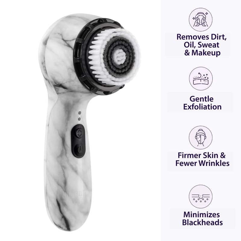 Facial Cleansing + Exfoliation Brush System with 3 speeds, Serum Infusion Head + Travel Case