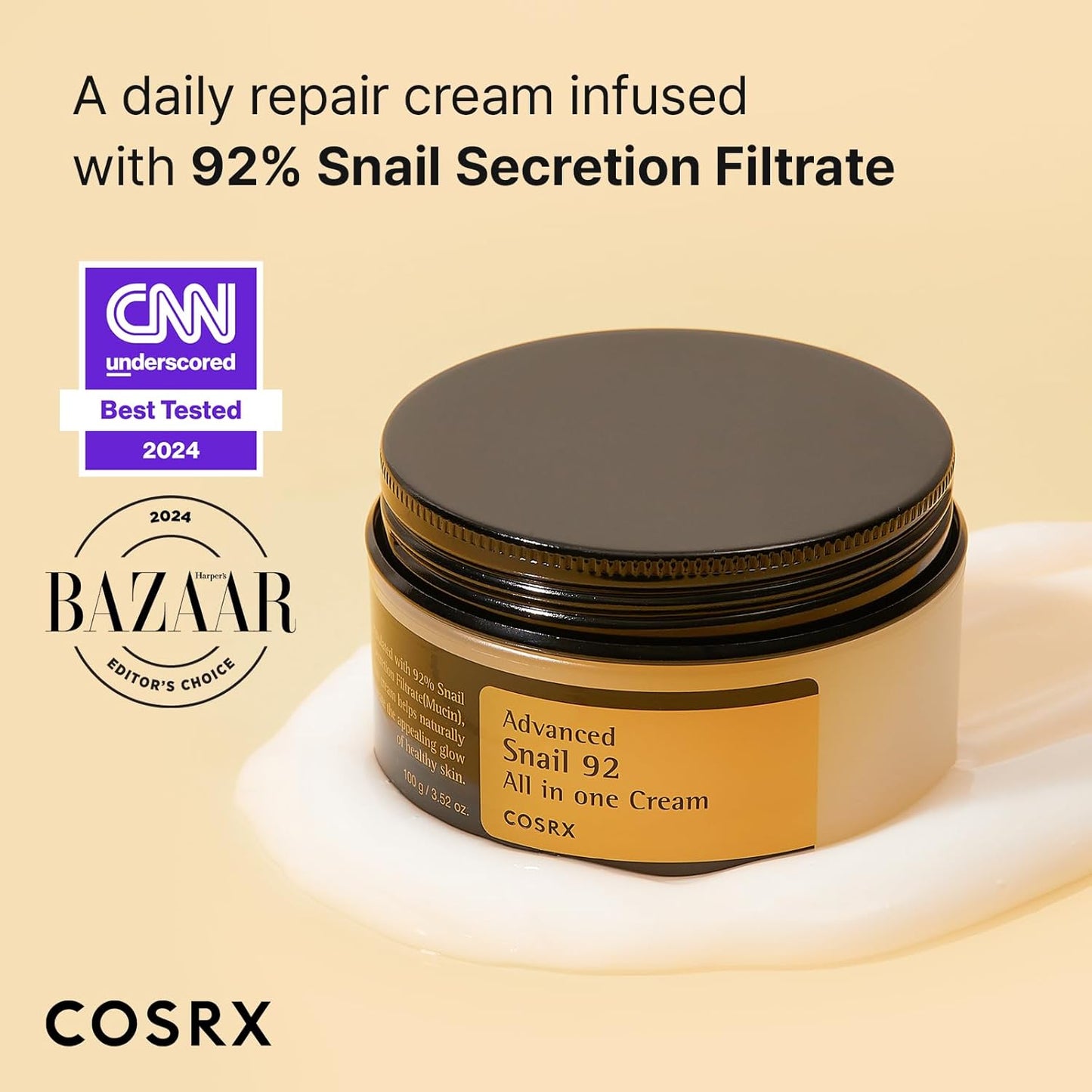 COSRX Snail Mucin 92% Face Moisturizer