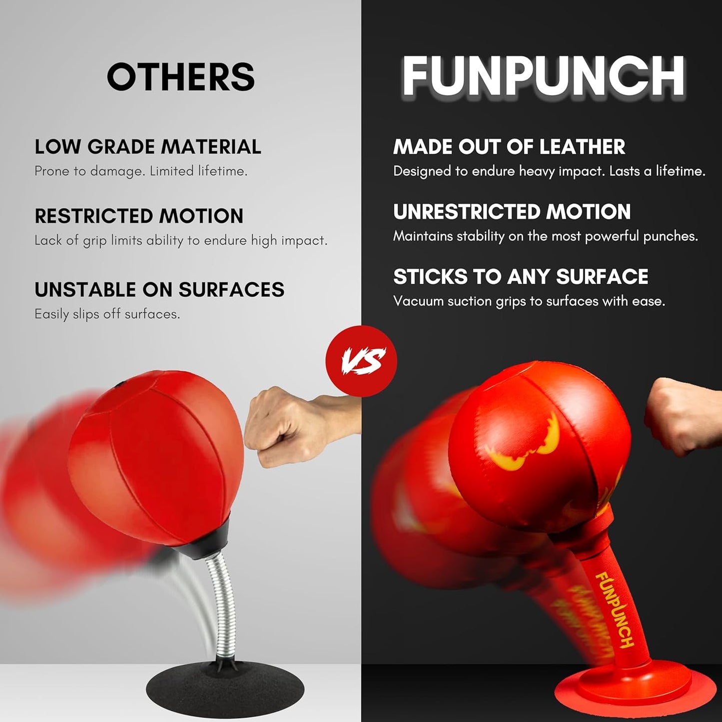 Portable Desk Punching Bag for Skills and Stress Relief (#1)