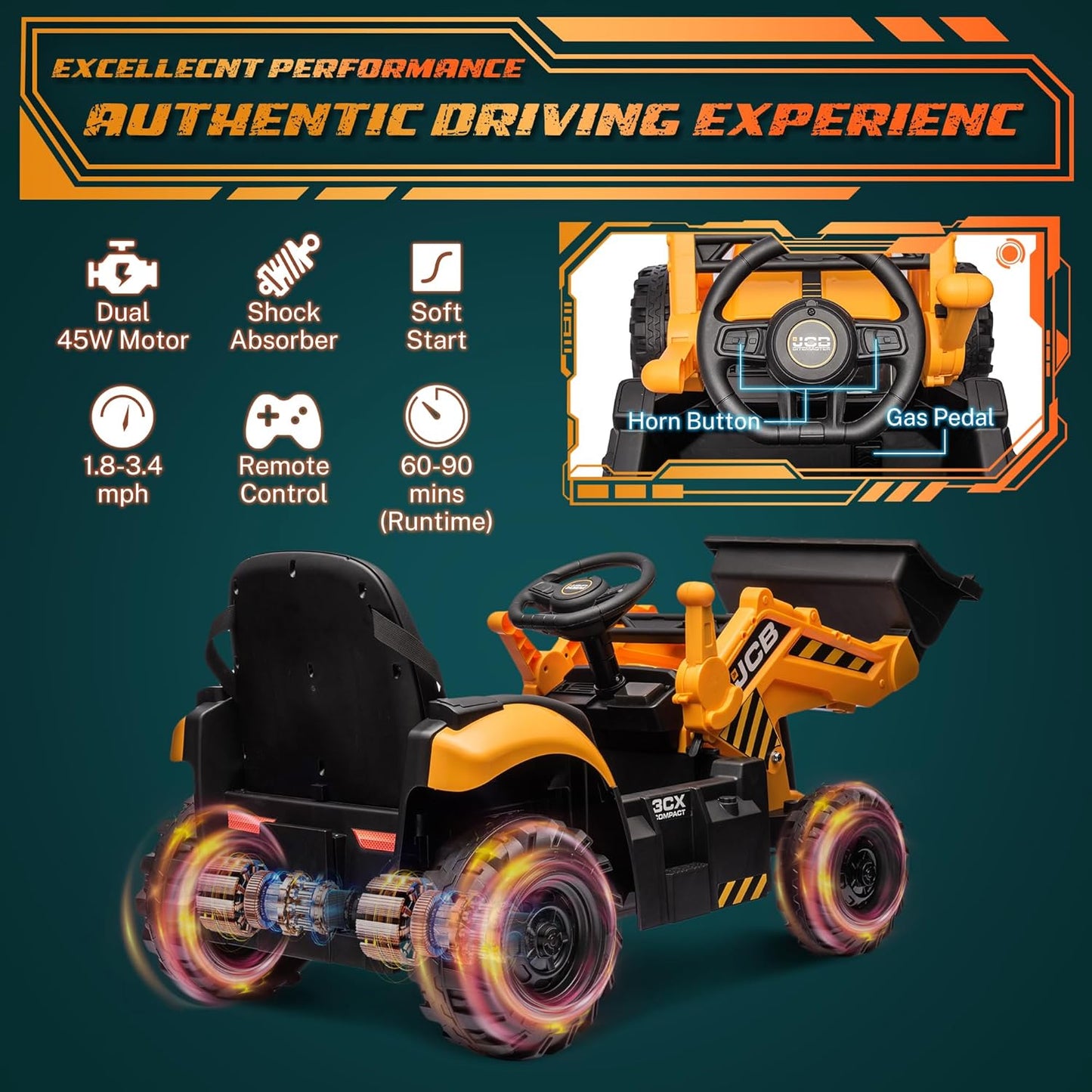 JCB Electric Loader Toy