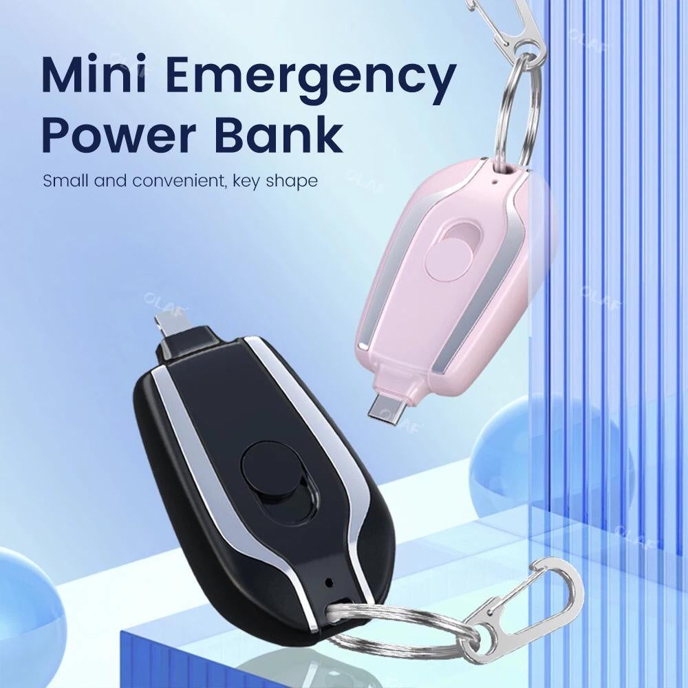 Fast Charging Keychain Power Bank For (Type-C and IOS)