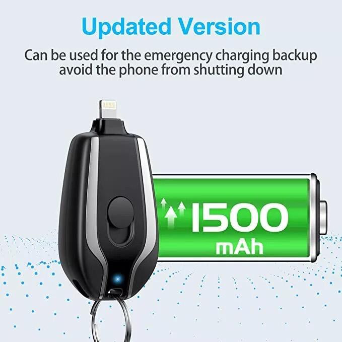 Fast Charging Keychain Power Bank For (Type-C and IOS)